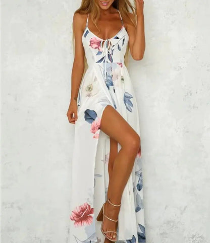 Furrzy Cross-Border Floral Maxi Dress for Women