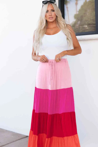 Furrzy Mariana Tiered Maxi Skirt-