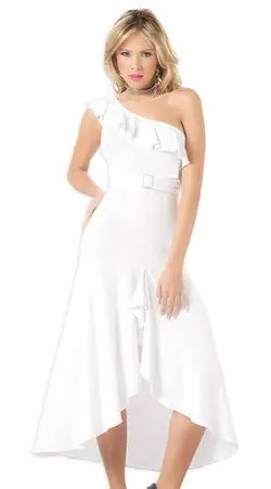 Furrzy Elegant Off-Shoulder Long Evening Dress for Parties