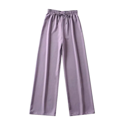 Furrzy High Waist Wide-Leg Trousers for Women
