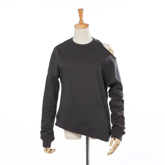 Furrzy American Retro Dark Gray Chic Round Neck Hoodie