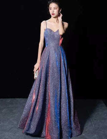 Deep V Neck Backless Dress, Sexy Long Gown