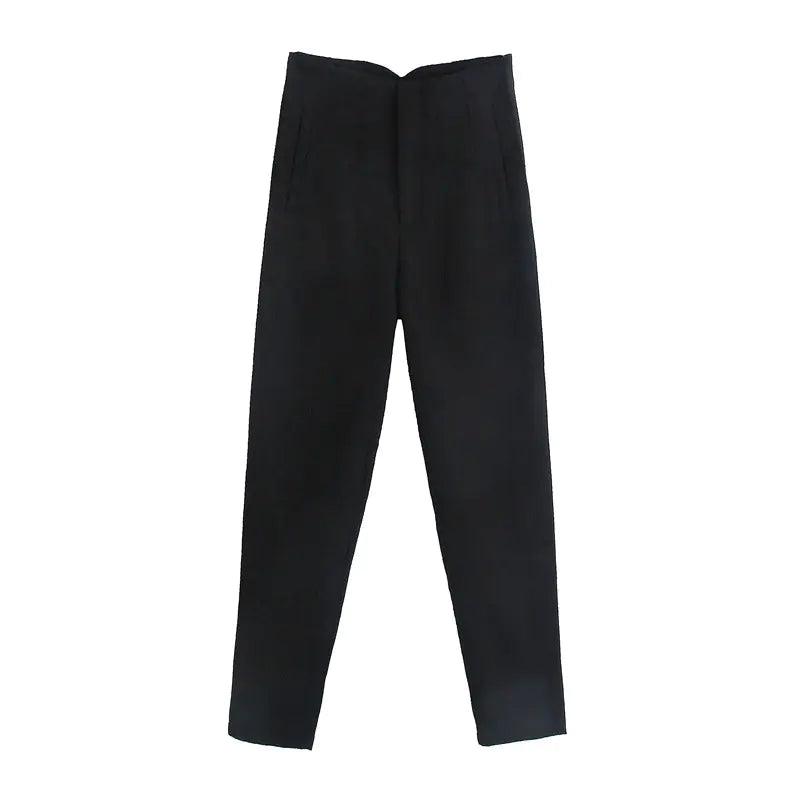 Furrzy Elegant High Waist Business Pencil Trousers for Women