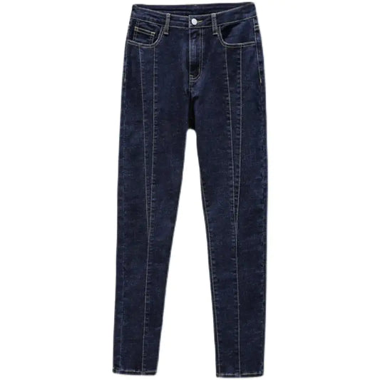 Furrzy Slim-Fit Small-Footed Denim Trousers for Women