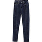 Furrzy Slim-Fit Small-Footed Denim Trousers for Women