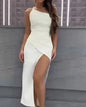 Furrzy One Shoulder Midi Dress