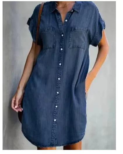 Furrzy Everyday Essential Denim T-Shirt Dress