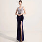 Women's Deep V-neck Low Cut Evening Dress
