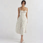Furrzy Women's Floral Maxi Dress with Back Tie Detail