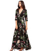 Furrzy Button Floral Bohemian Maxi Beach Dresses