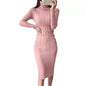 Furrzy Slim Fit Wrap Knitted Dress for a Chic Look