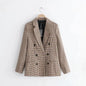 Furrzy Plaid Blazer for Women - Versatile Work and Casual Wear