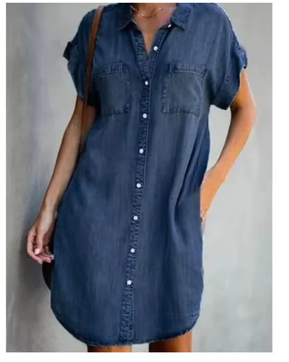 Furrzy Everyday Essential Denim T-Shirt Dress