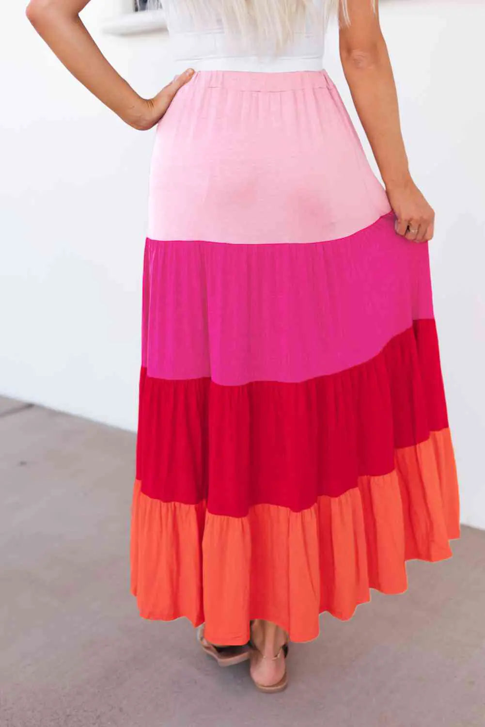 Furrzy Mariana Tiered Maxi Skirt-