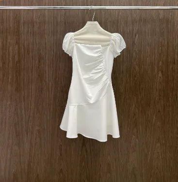 Furrzy Star Mesh Puff Sleeve Dress