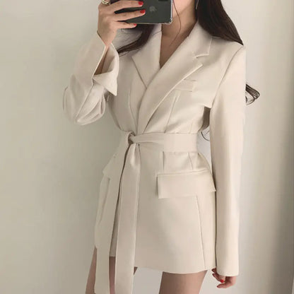 Furrzy Chic Retro Spring Autumn Women's Casual Blazer Jacket