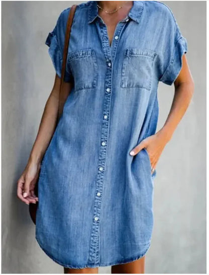 Furrzy Everyday Essential Denim T-Shirt Dress