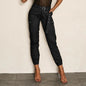 Furrzy High Waist Tight-Fitting Cargo Trousers for Women