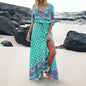 Furrzy Bohemian Floral Maxi Dress for Women - Half Sleeve