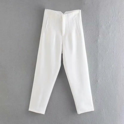Furrzy Elegant High Waist Business Pencil Trousers for Women