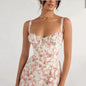 Furrzy Women's Floral Maxi Dress with Back Tie Detail