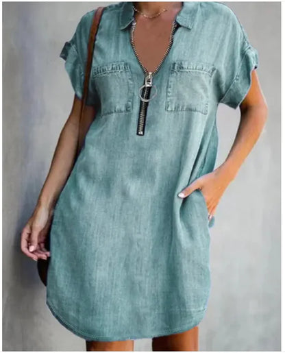 Furrzy Everyday Essential Denim T-Shirt Dress