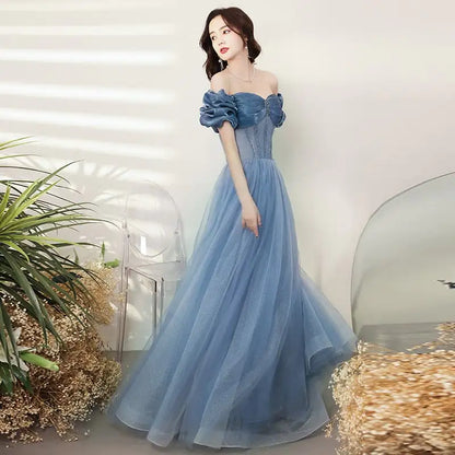 Off Shoulder Women's French Evening Dress
