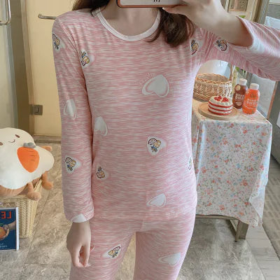 Furrzy Slim Thermal O-neck Long Johns for Women Winter Wear