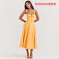 Furrzy Women's Floral Maxi Dress with Back Tie Detail