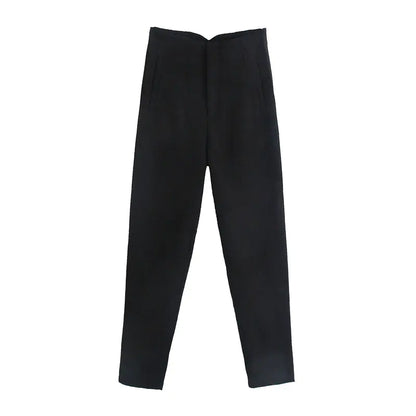Furrzy Elegant High Waist Business Pencil Trousers for Women