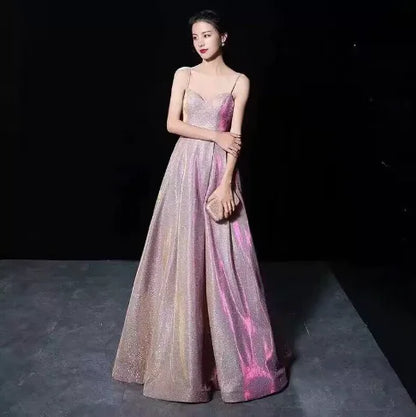 Deep V Neck Backless Dress, Sexy Long Gown