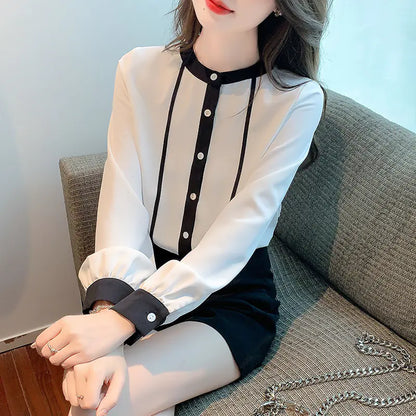 Furrzy Long Sleeve Fitted Shirt for Women - Professional Wear