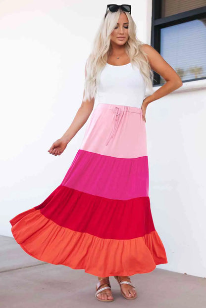 Furrzy Mariana Tiered Maxi Skirt-