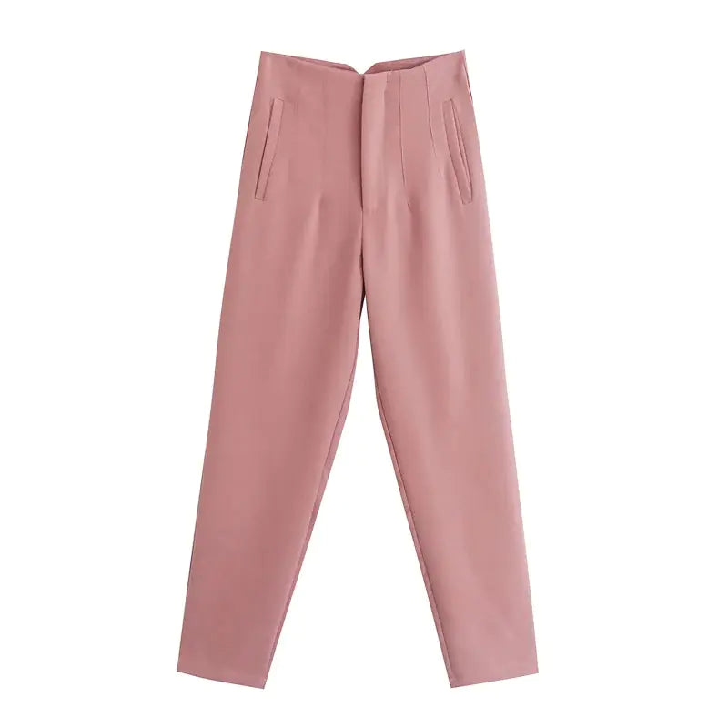 Furrzy Elegant High Waist Business Pencil Trousers for Women